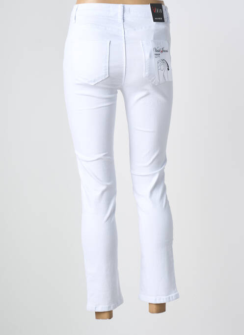 Pantalon 7/8 stretch taille normale blanc VIVID femme