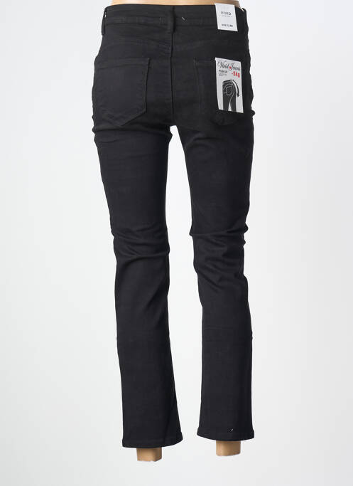 Pantalon 7/8 stretch taille normale noir VIVID femme
