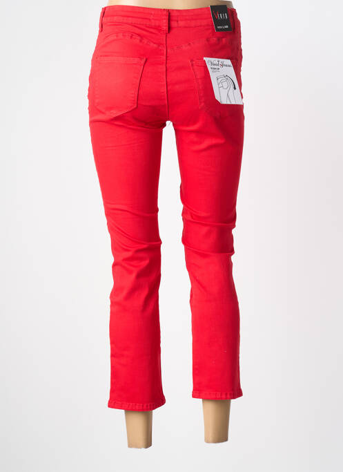 Pantalon 7/8 stretch taille normale rouge VIVID femme