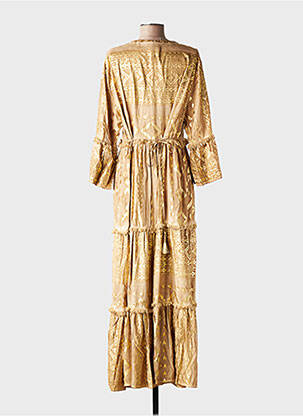 Robe longue manches longues manches longues beige LAST QUEEN femme