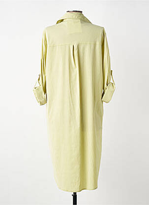 Robe mi-longue manches longues manches longues vert UNIGIRL femme