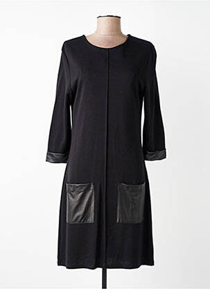 Robe mi-longue manches 3/4 manches 3/4 noir REVD'ELLE femme
