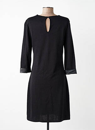 Robe mi-longue manches 3/4 manches 3/4 noir REVD'ELLE femme