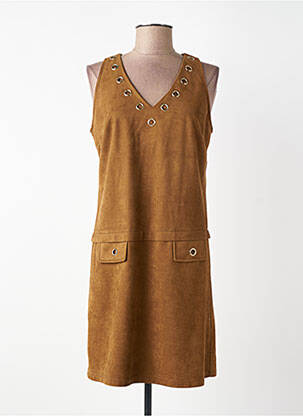 Robe courte sans manche sans manche marron JUS D'ORANGE femme