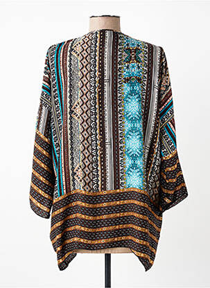 Tunique manches longues imprimé fantaisie bleu CLASSIC TRICOT femme