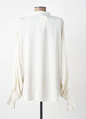 Chemisier coupe fluide manches longues blanc UNIKA femme