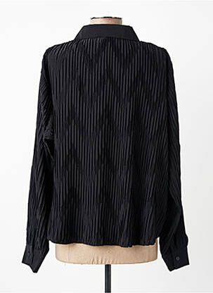 Chemisier coupe droite manches longues noir ELLI WHITE femme