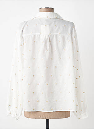 Chemisier coupe droite manches longues blanc VINTAGE DRESSING femme