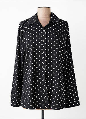 Chemisier imprimé fantaisie manches longues noir PARIS & MOI COLLECTION femme