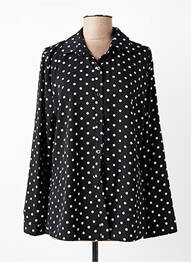 Chemisier imprimé fantaisie manches longues noir PARIS & MOI COLLECTION femme