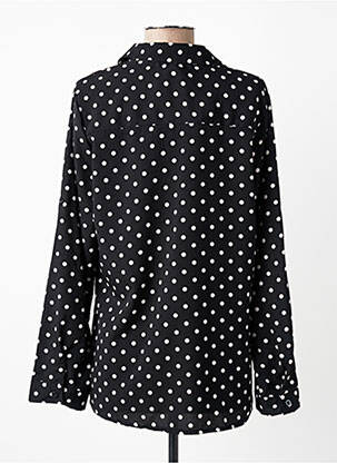 Chemisier imprimé fantaisie manches longues noir PARIS & MOI COLLECTION femme