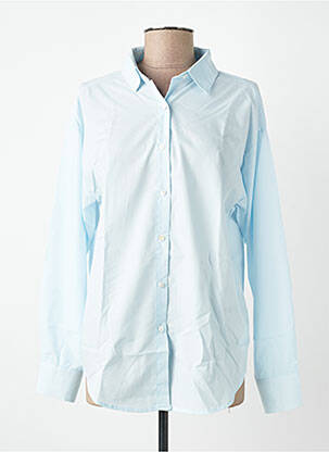 Chemisier coupe droite manches longues bleu DODO femme