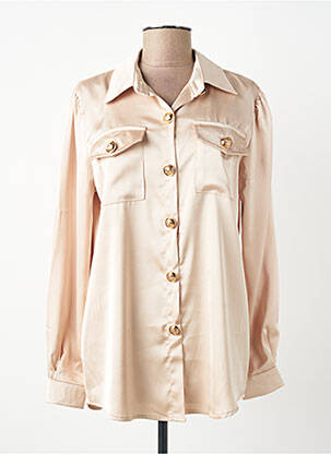 Chemisier coupe fluide manches longues beige UNIGIRL femme