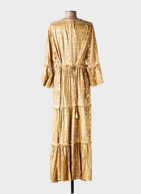 Robe longue manches longues manches longues beige LAST QUEEN femme