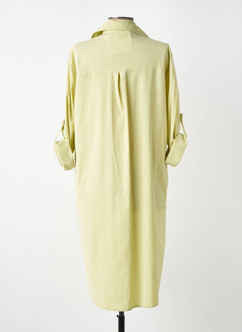 Robe mi-longue manches longues manches longues vert UNIGIRL femme
