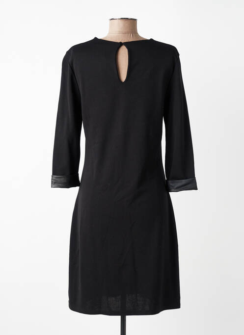 Robe mi-longue manches 3/4 manches 3/4 noir REVD'ELLE femme
