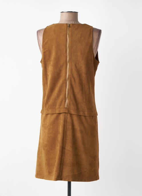 Robe courte sans manche sans manche marron JUS D'ORANGE femme