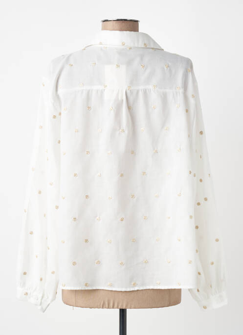 Chemisier coupe droite manches longues blanc VINTAGE DRESSING femme