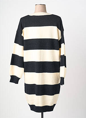 Robe pull coupe droite manches longues noir STUDIO 21 femme