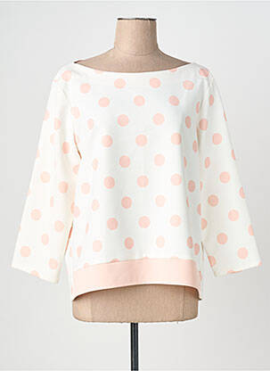 Blouse col rond manches longues blanc HIPPOCAMPE femme