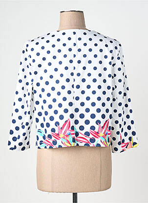 Veste casual col rond blanc MY COLLECTION femme