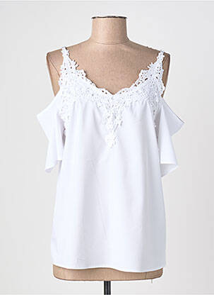 Top manches courtes manches courtes blanc CC COLLECTION femme