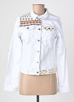 Veste casual col chemisier blanc ZAC & ZOE femme