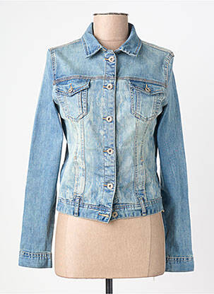 Veste casual col chemisier bleu ONADO femme