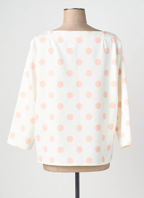 Blouse tissage popeline manches longues blanc HIPPOCAMPE femme