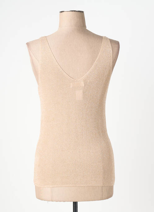 Débardeur col v sans manche beige ATTRAIT femme