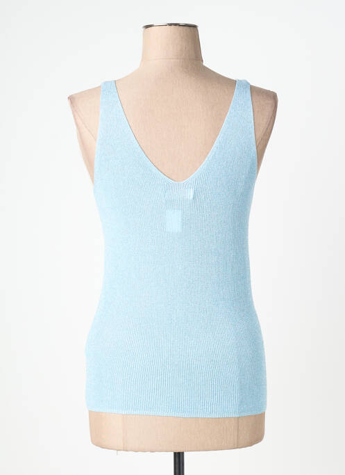 Débardeur col v sans manche bleu ATTRAIT femme