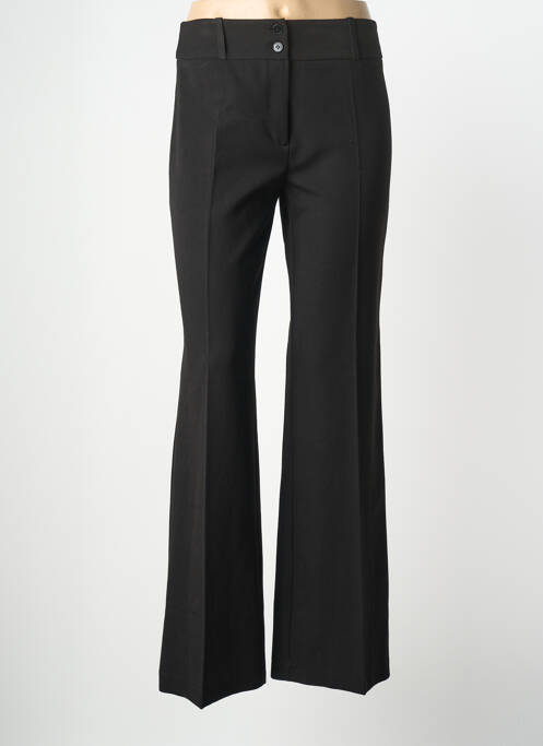 Pantalon droit stretch taille normale noir HIPPOCAMPE femme