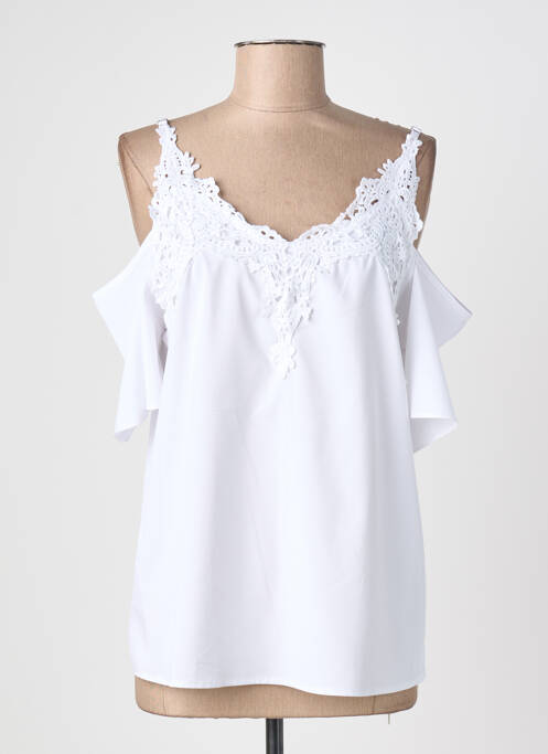 Top manches courtes manches courtes blanc CC COLLECTION femme