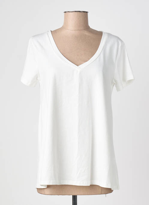 T-shirt coupe droite manches courtes blanc VINTAGE DRESSING femme