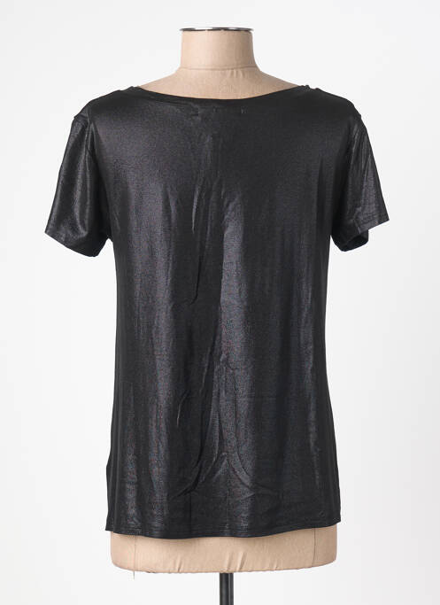 T-shirt coupe droite manches courtes noir VINTAGE DRESSING femme