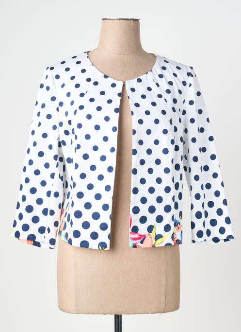 Veste casual col rond blanc MY COLLECTION femme