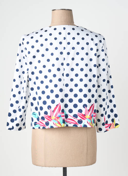 Veste casual col rond blanc MY COLLECTION femme