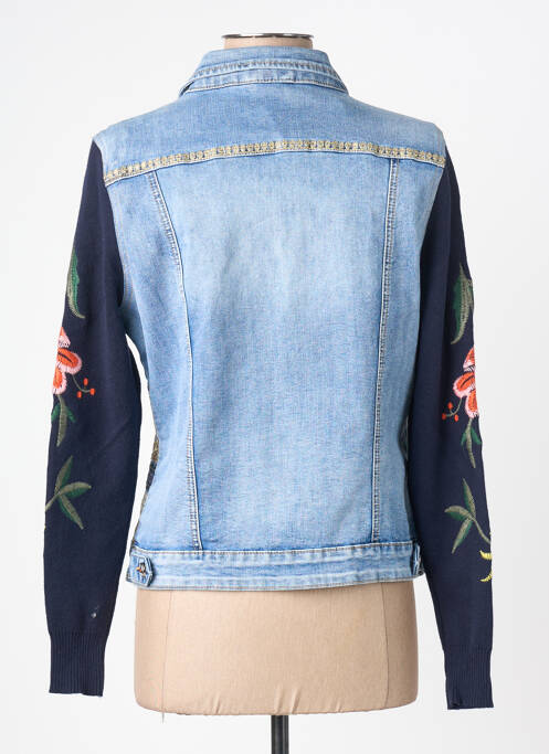 Veste casual col chemisier bleu ONADO femme