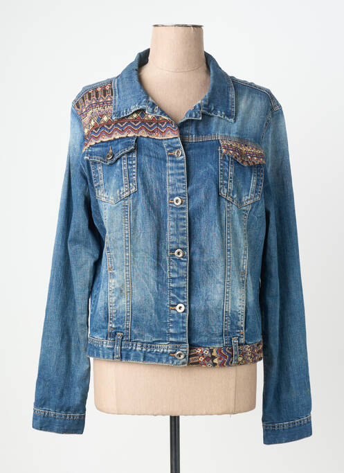 Veste casual coupe droite bleu ONADO femme