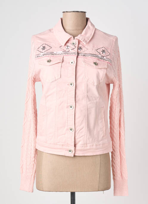 Veste casual col chemisier rose ONADO femme