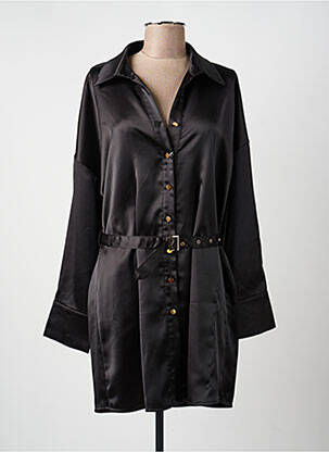 Robe courte manches longues manches longues noir ADRIXX femme