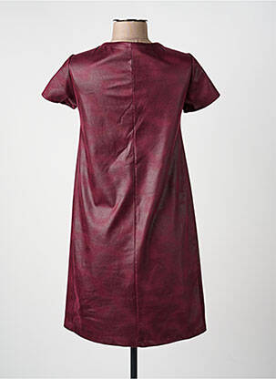 Robe courte manches courtes manches courtes rouge CHARMING GIRL femme