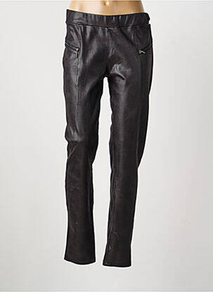 Pantalon slim taille élastique taille normale noir CHARMING GIRL femme