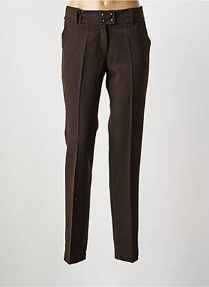 Pantalon slim taille normale taille normale marron ARC EN CIEL femme