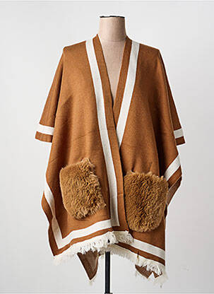 Poncho col v marron MM SWEET femme