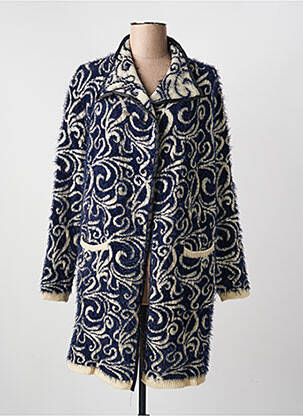 Gilet manches longues stretch bleu DN FASHION femme