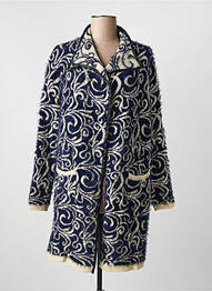 Gilet manches longues stretch bleu DN FASHION femme