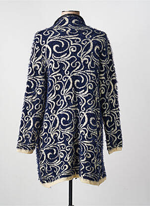 Gilet manches longues stretch bleu DN FASHION femme