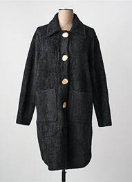 Gilet manches longues maille maille poilu noir J'AIME OLYTO femme