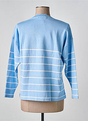 Pull coupe cintrée manches longues bleu PARIS ET MOI femme